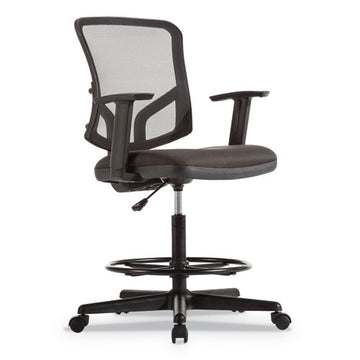 Alera® Alera Everyday Task Stool, Fabric Seat, Mesh Back, Supports Up To 275 Lb, 20.9" To 29.6" Seat Height, Black freeshipping - TVN Wholesale